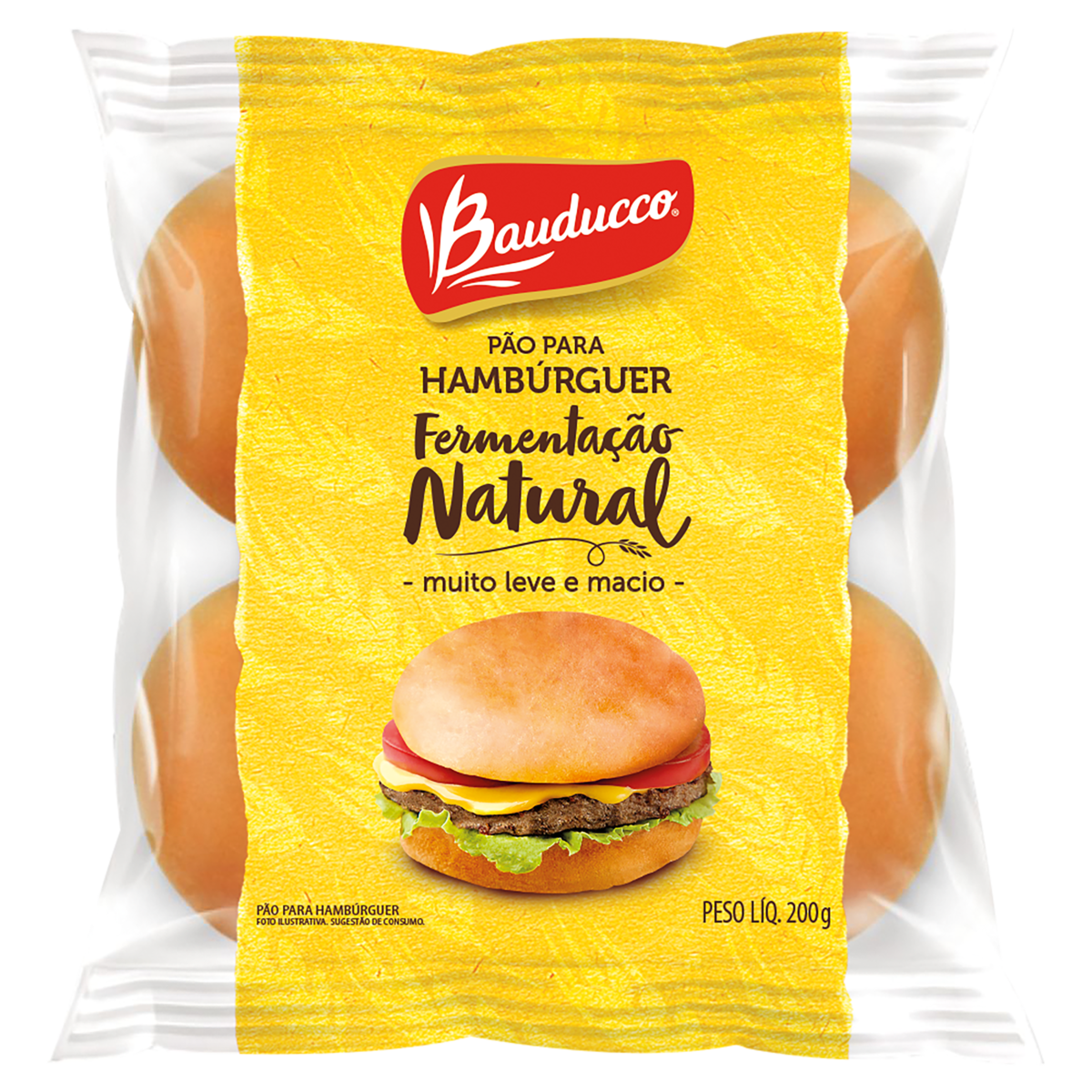 imagem de PAO HAMBURGUER BAUDUCCO FERMENT NATURAL 200G