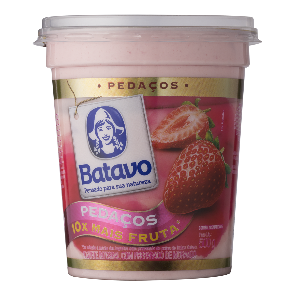 imagem de IOGURT BATAVO INT C  PEDACO MORANGO 450G