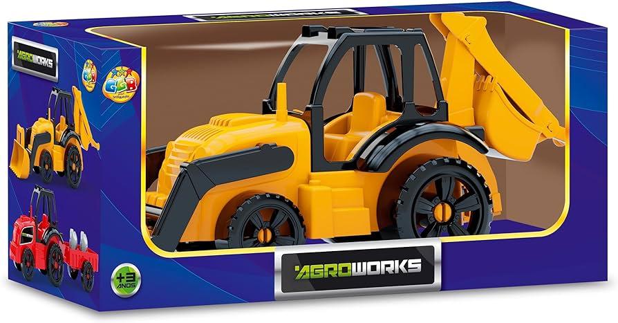 imagem de BRINQ TRATOR RETROESCAVADEIRA 34CM GGB