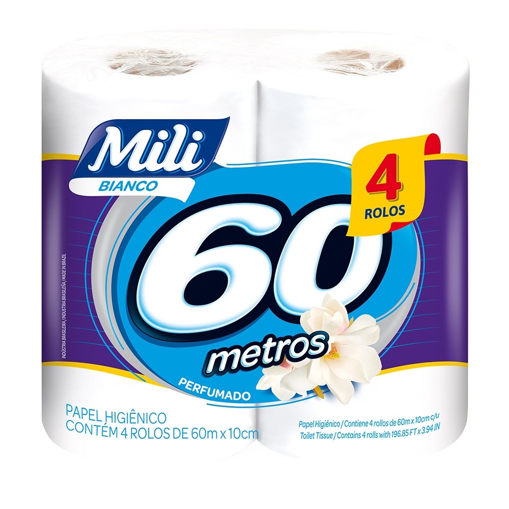 imagem de PAPEL HIG MILI BIANCO PERFUMADO 4X60M