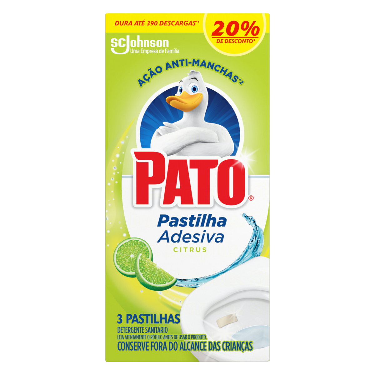 imagem de PASTILHA ADESIVA PATO CITRUS 20%