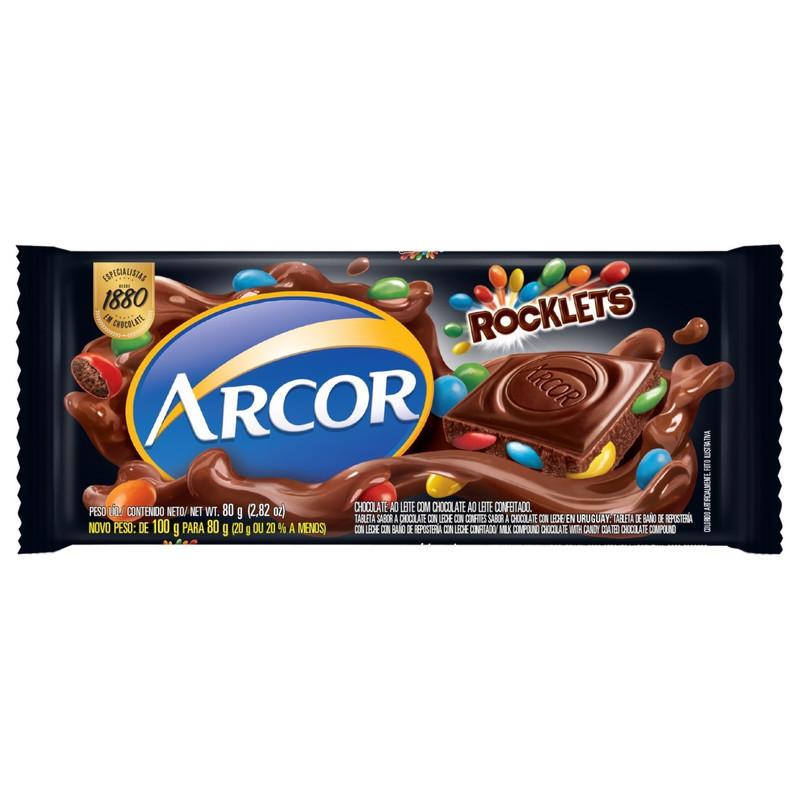 imagem de CHOC ARCOR BARRA ROCKLETS 80G