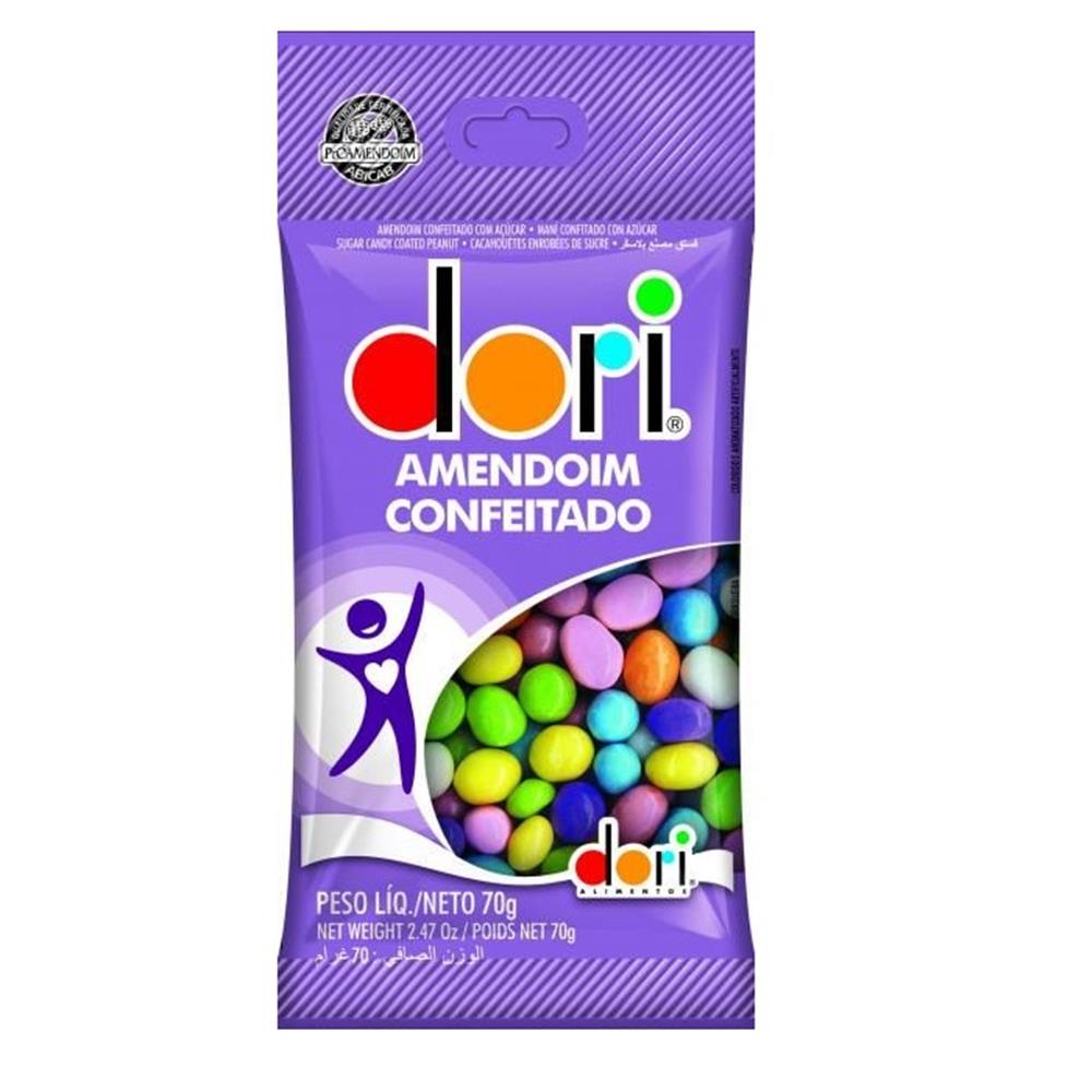 imagem de BALA DORI AMENDOIM CONFEITADO PCT 70G