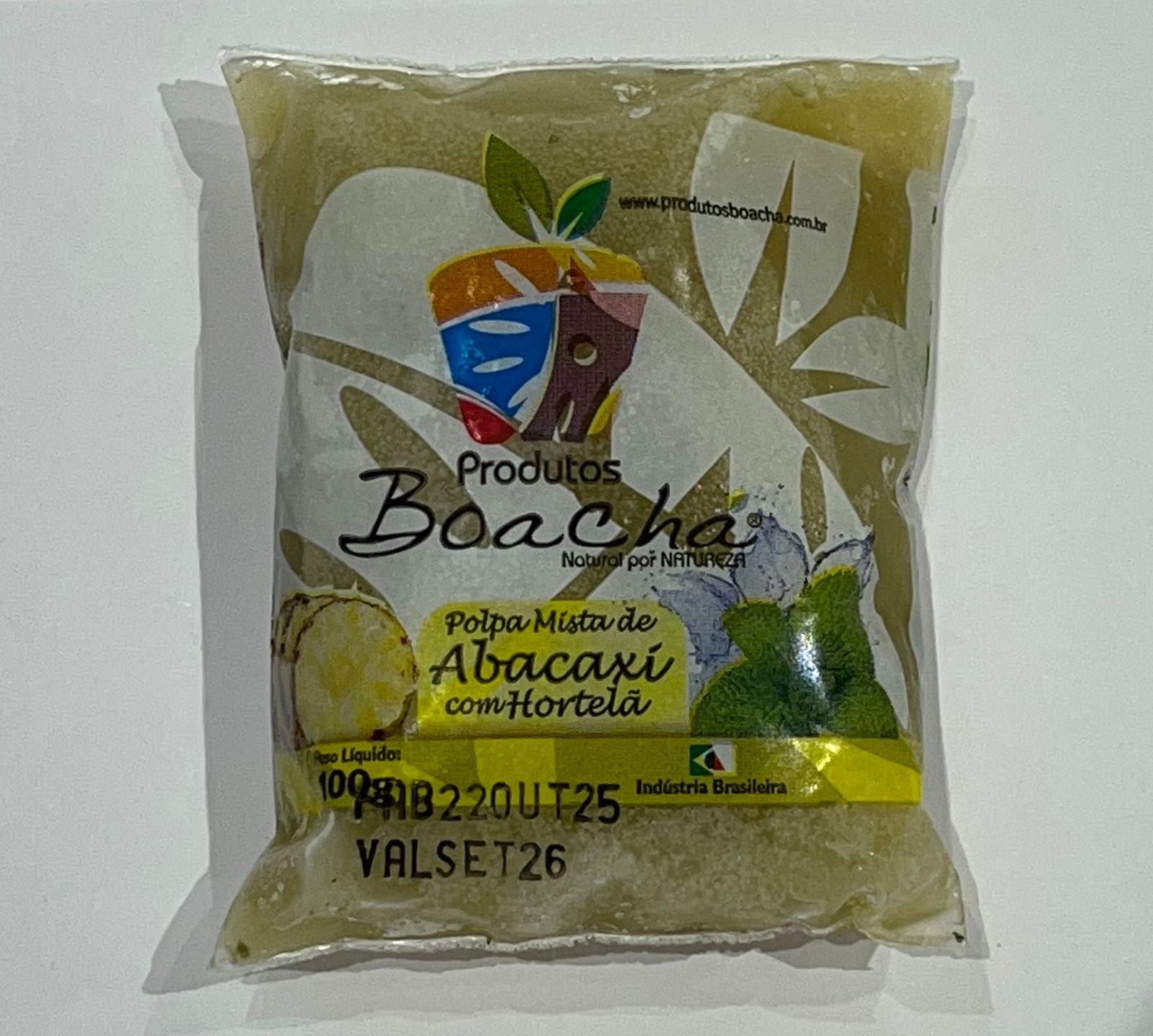imagem de POLPA FRUTA BOACHA ABACAXI C  HORTELA 100G