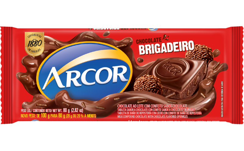 imagem de CHOC ARCOR BARRA BRIGADEIRO 80G