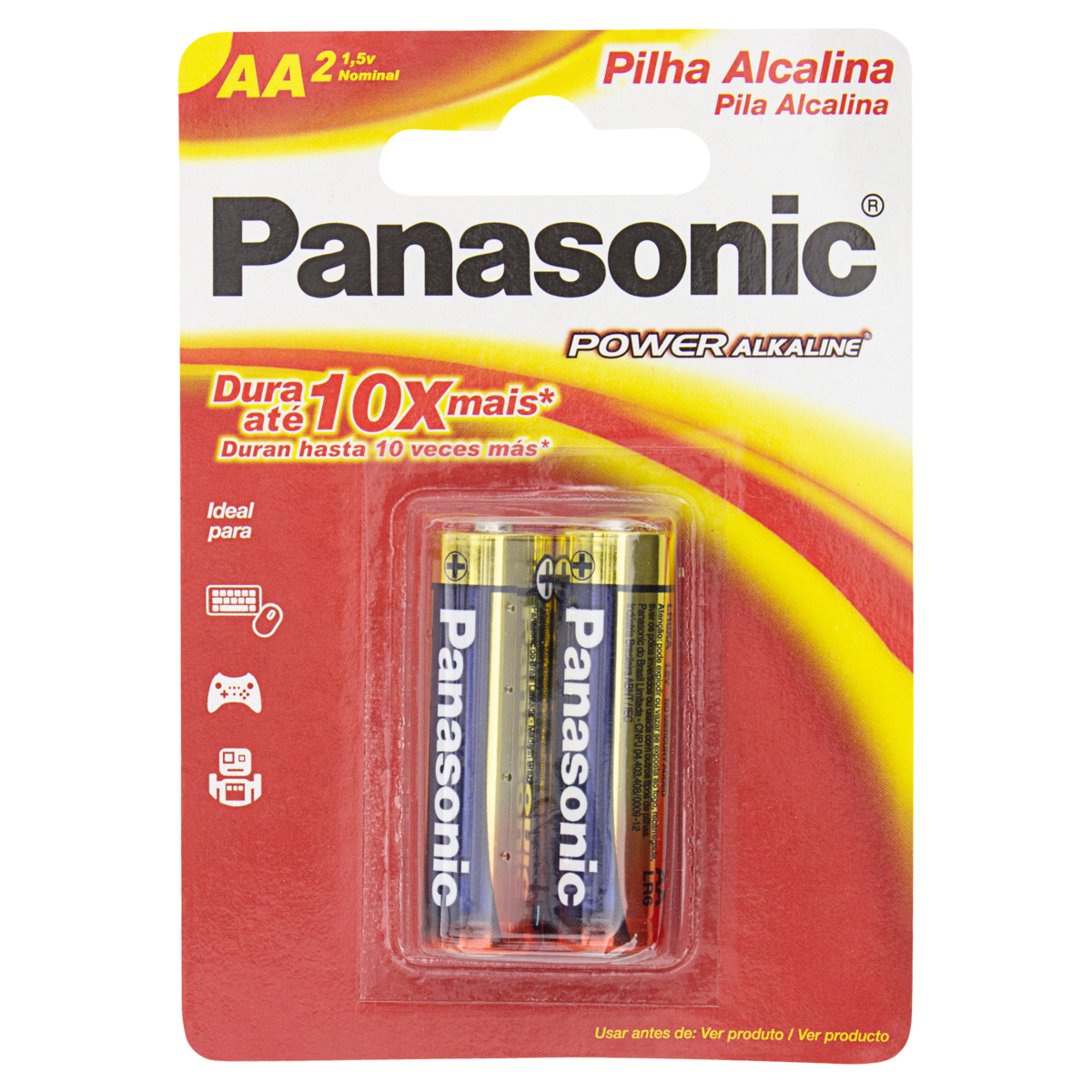 imagem de PILHA PANASONIC ALCALINA AA2 C 2