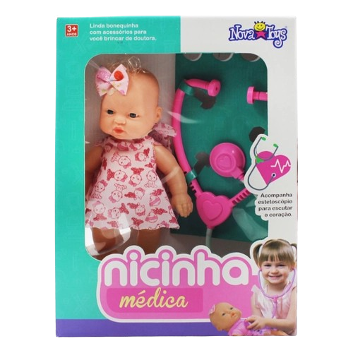 imagem de BRINQ BONECA NICINHA MEDICA 34CM