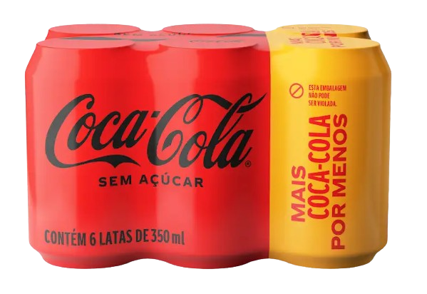 imagem de REFRIG COCA COLA ZERO 350ML LT 6UN