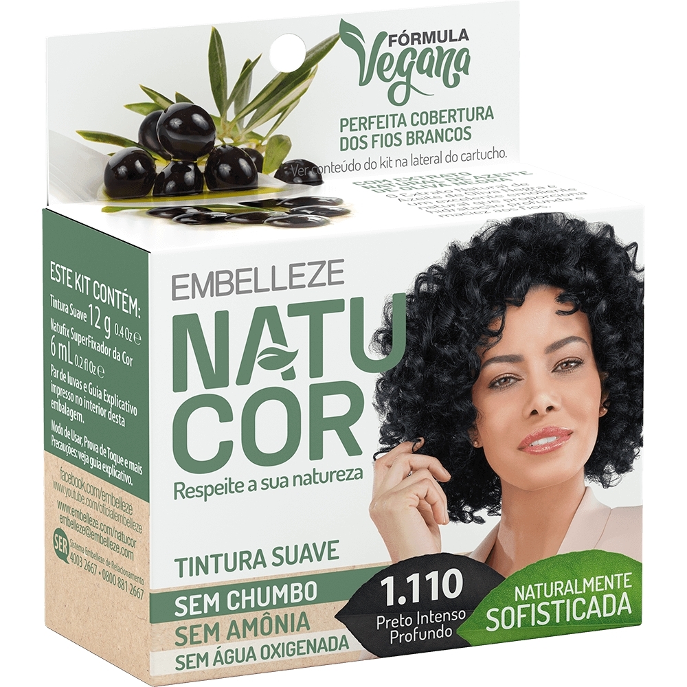 imagem de TINT CAP NATUCOR 1.110 PRETO INTENSO PROFUNDO