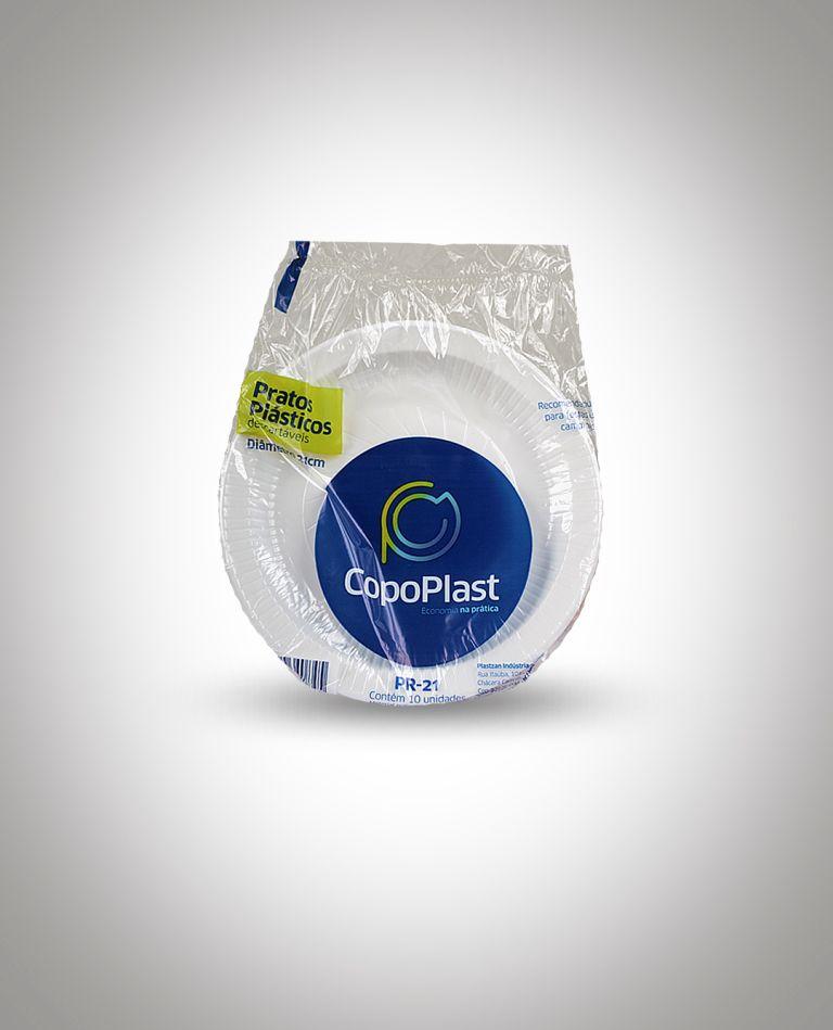 imagem de PRATOS FUNDO PLASTICOS DESC COPOPLAST 21CM