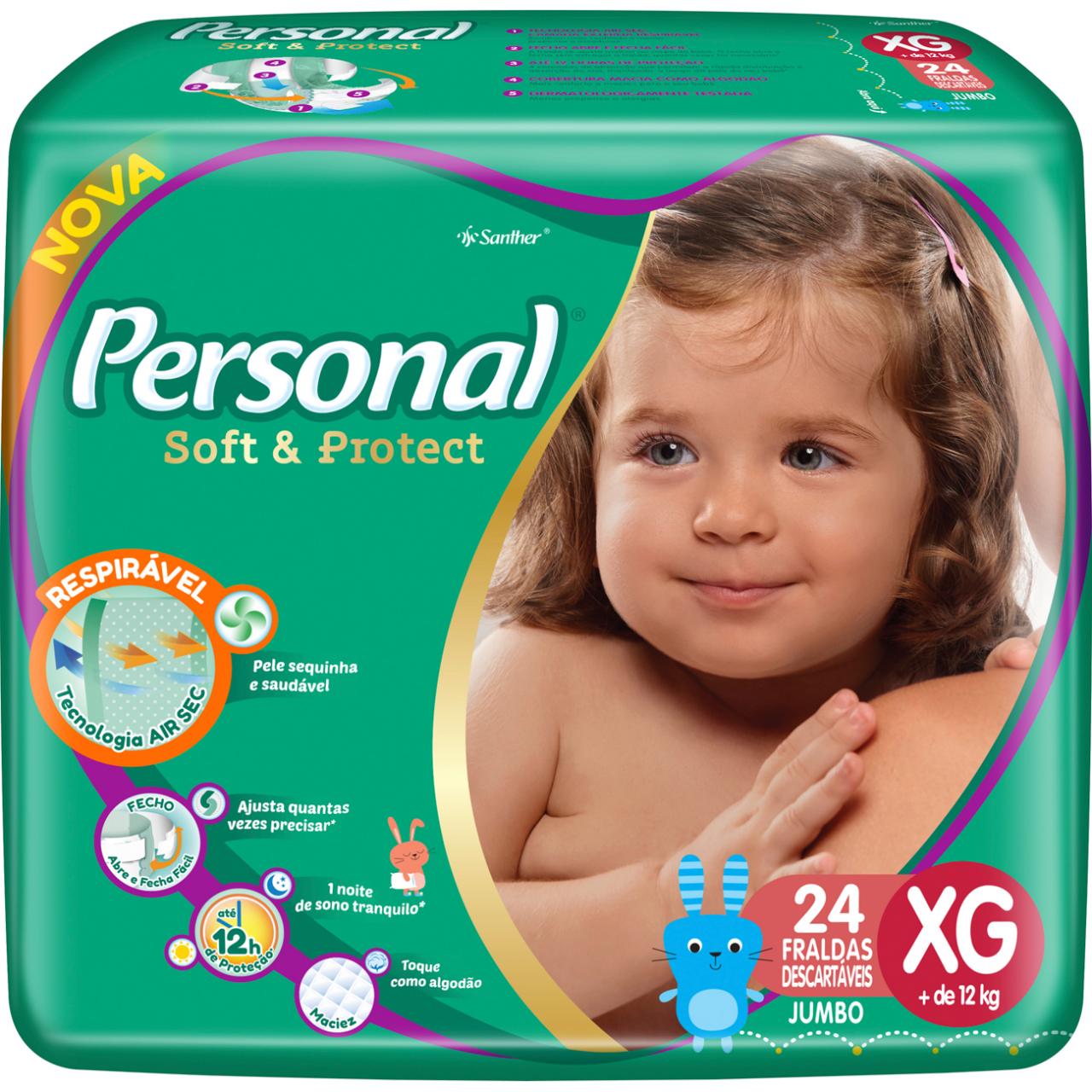 imagem de FRALDA DESC PERSONAL BABY JUMBO XXG 16UN