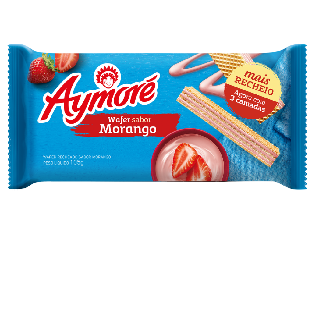 imagem de BISC AYMORE WAFER MORANGO 105G