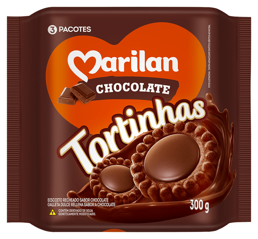 imagem de BISC MARILAN TORTINHA CHOCOLATE  300G