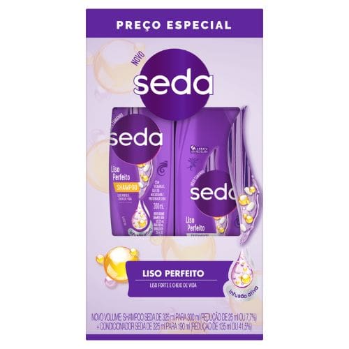 imagem de KIT SH SEDA LISO PERFEITO 300ML+COND 190ML