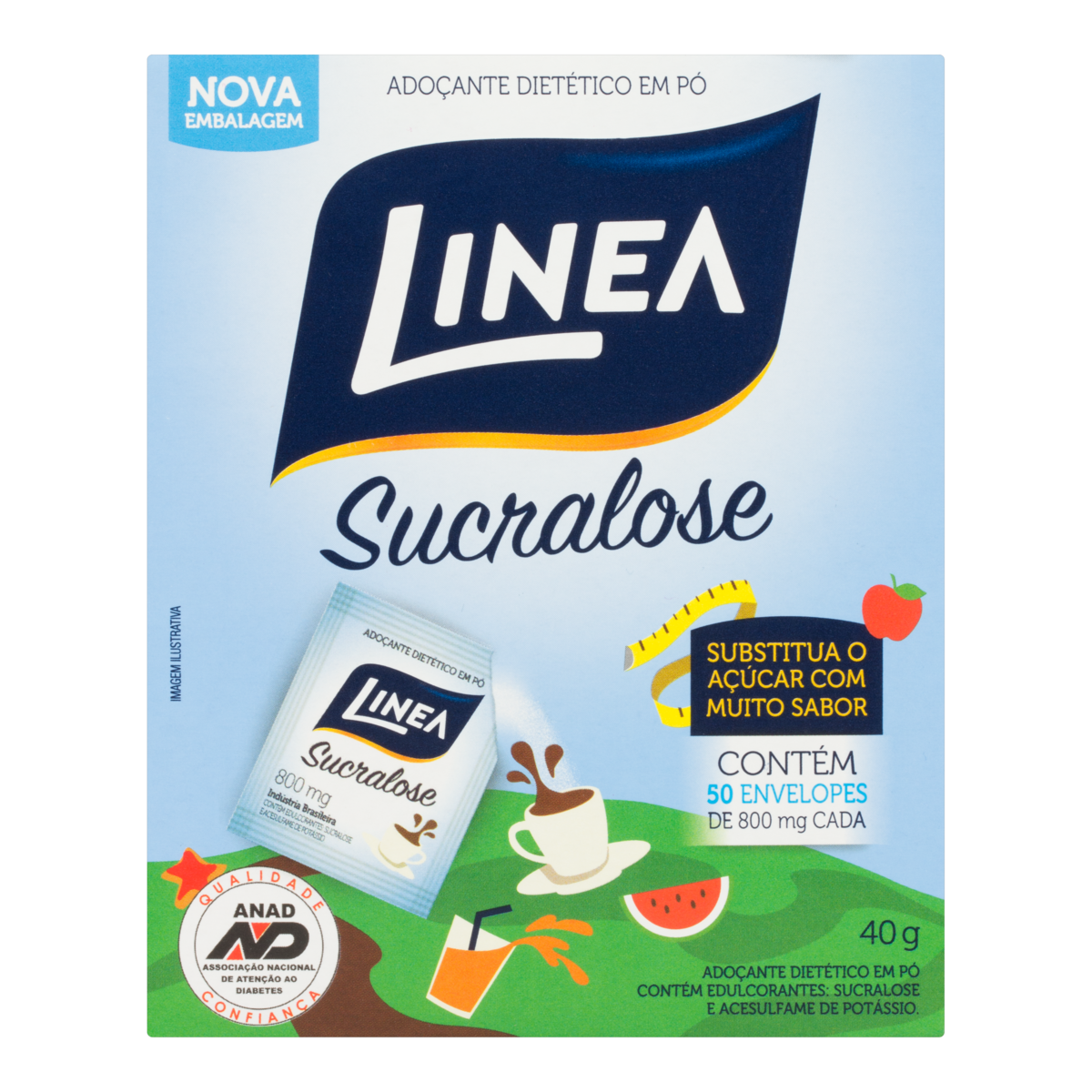 imagem de ADOC DIET LINEA SUCRALOSE PO 50 ENV 25G