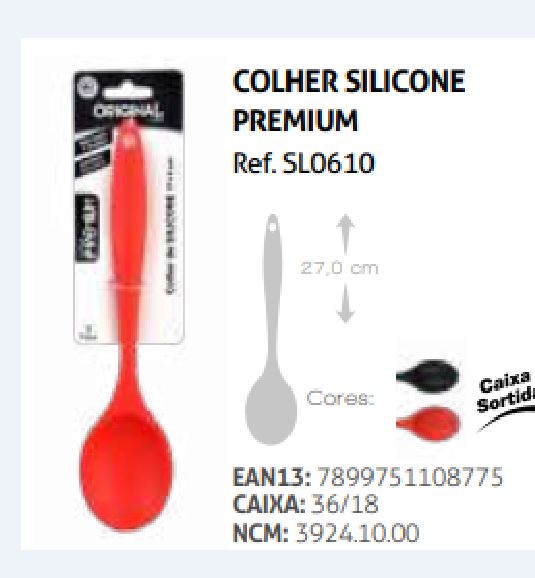 imagem de COLHER SILICONE INTEIRICA 27CM