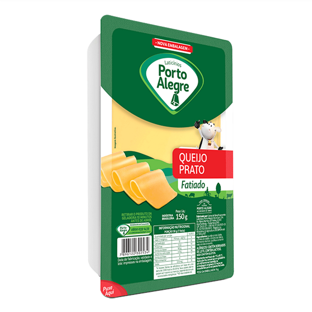 imagem de QUEIJO PRATO FATIADO PORTO ALEGRE 150 G
