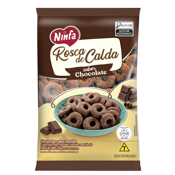 imagem de BISC NINFA  ROSC DE CALDA CHOC  250G