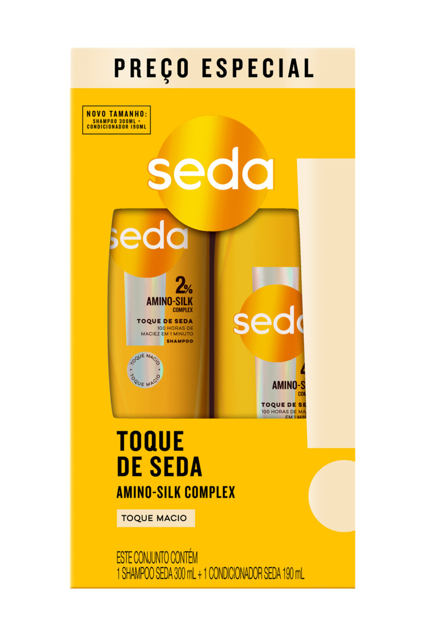 imagem de KIT SEDA SH TOQUE DE SEDA 300ML+COND 190ML