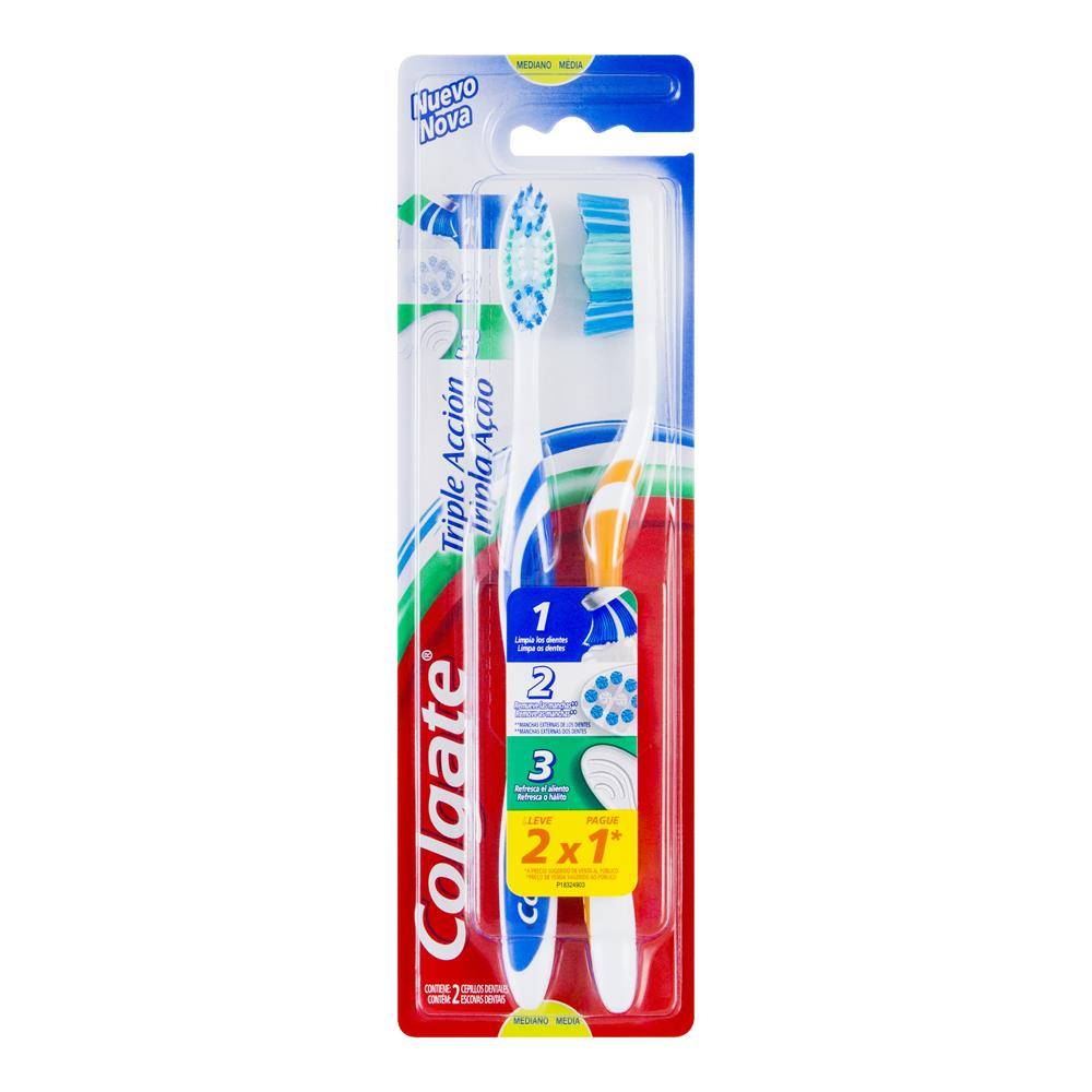 imagem de ESC DENT COLGATE TRIPLA ACAO MEDIA 2X1