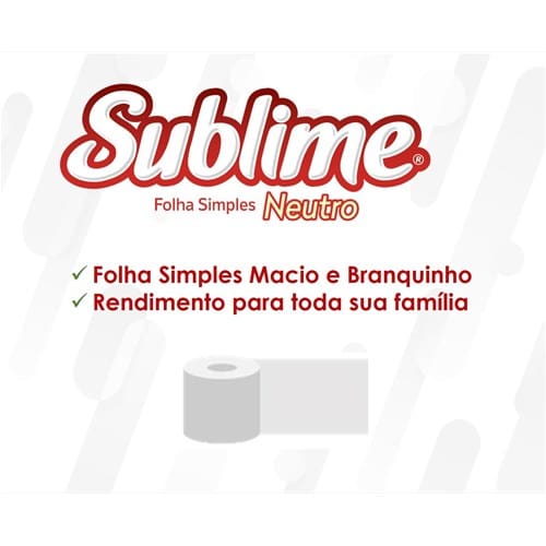 imagem de PAPEL HIG SUBLIME FOLHA SIMPLES 4X30M