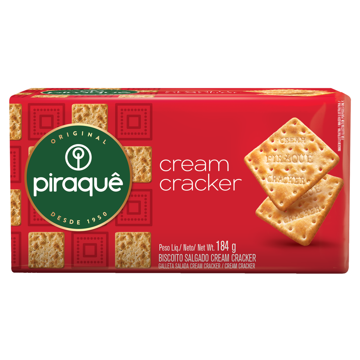 imagem de BISC PIRAQUE CREAM CRACKER 184G