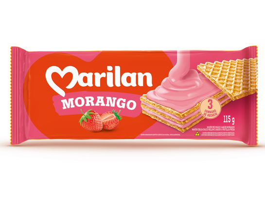 imagem de BISC MARILAN WAFER MORANGO 115G