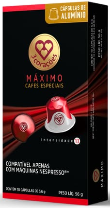 imagem de CAFE  CAPSUL TRES CORA MAXIMA INTENS 56G