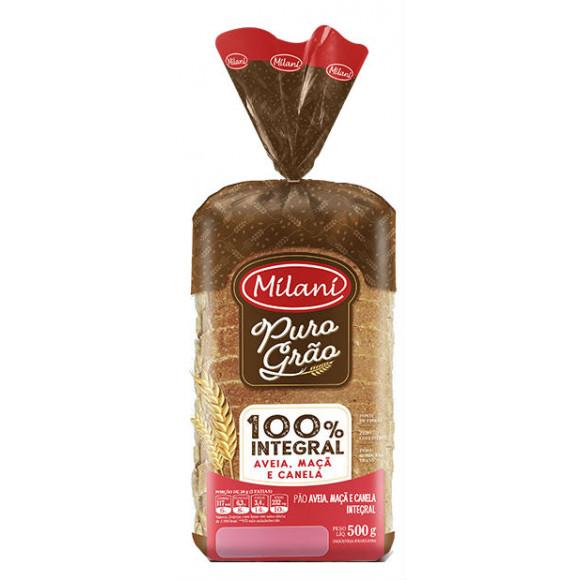 imagem de PAO MILANI FORMA PURO GRAO AVEIA MACAE CANELA INTEG 450G