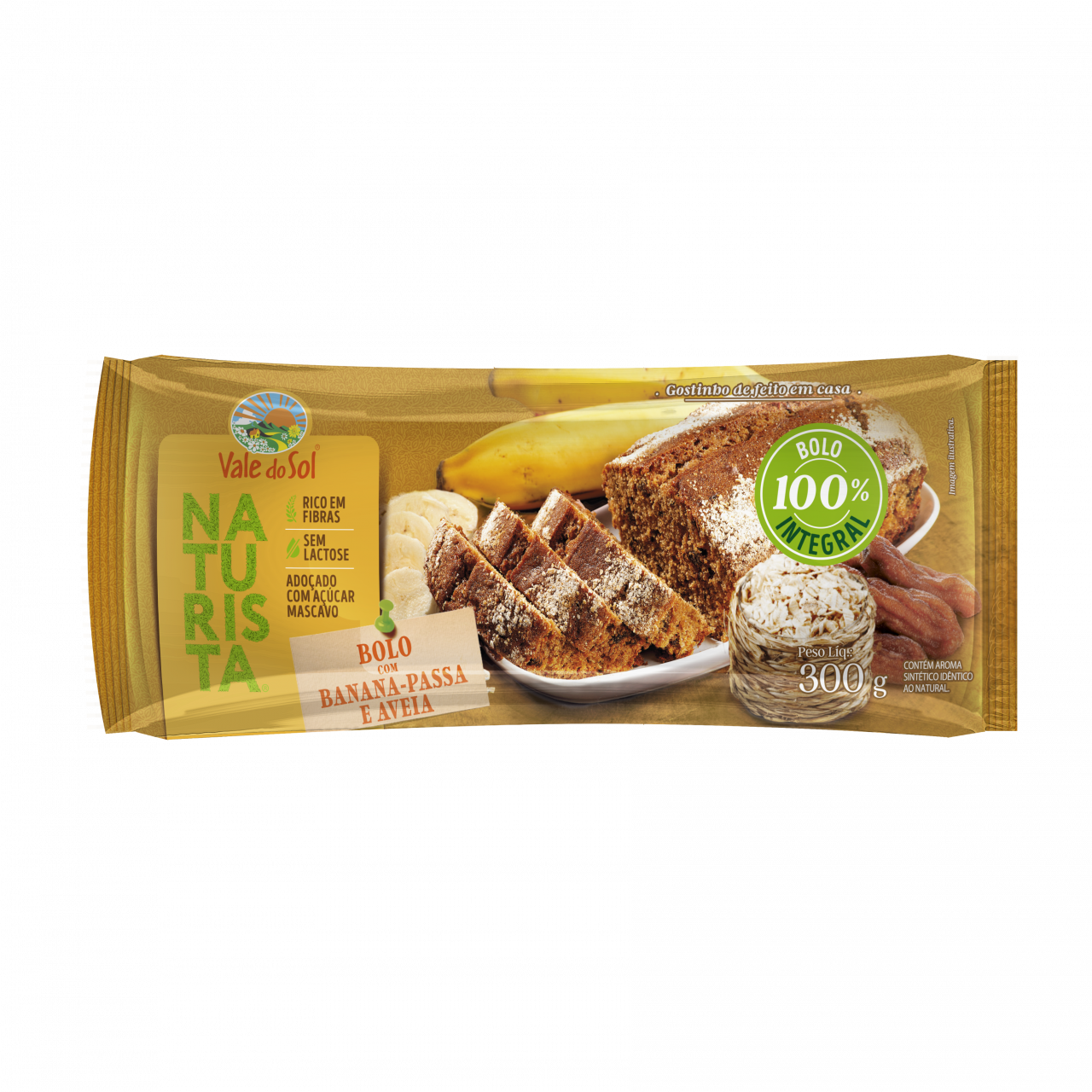 imagem de BOLO VALE DO SOL INTBANAN PASSAS E AVEIA 250G