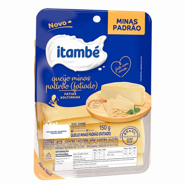 imagem de QUEIJO PADRAO ITAMBE FATIADO 150G