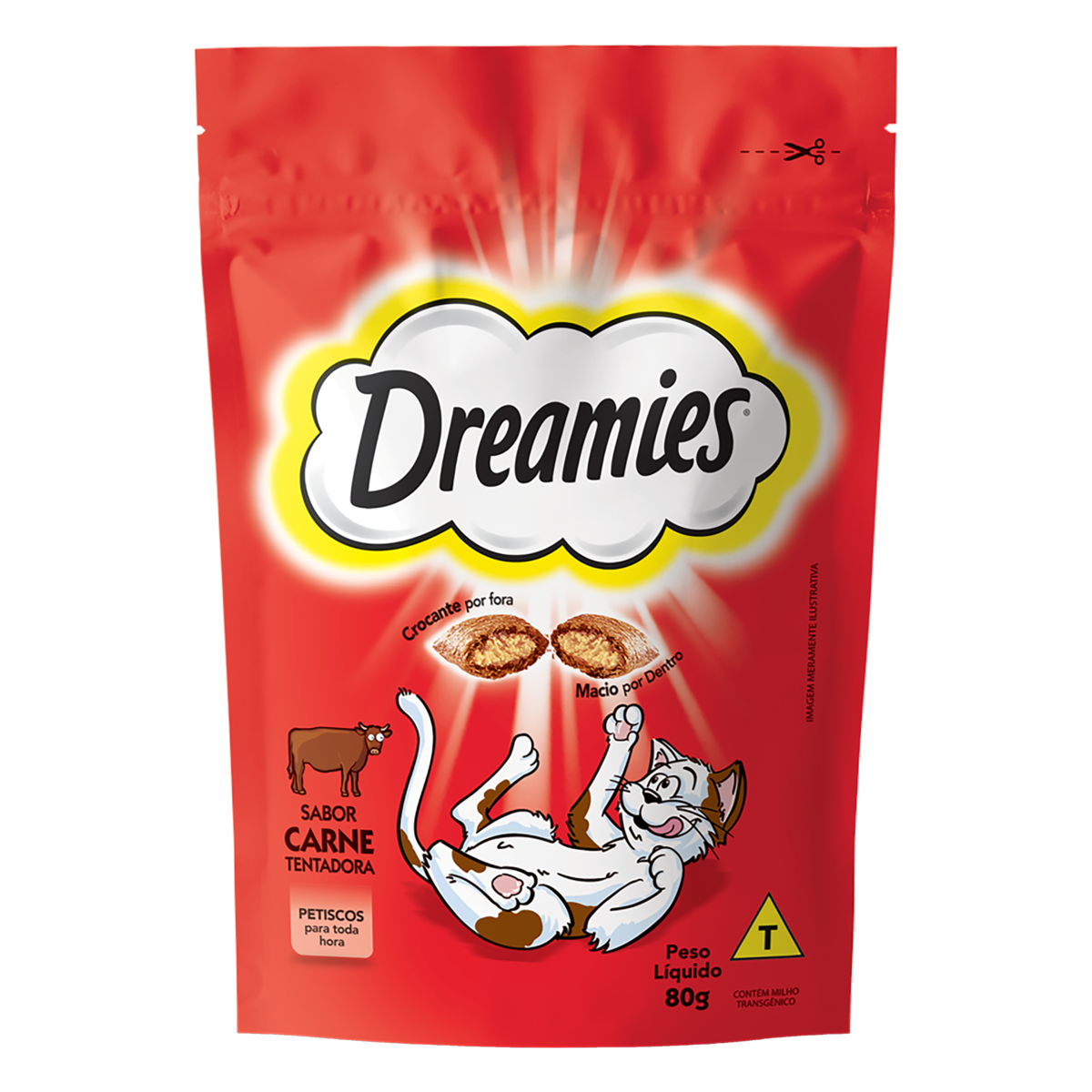 imagem de RACAO GATO DREAMIE CARNE 80G