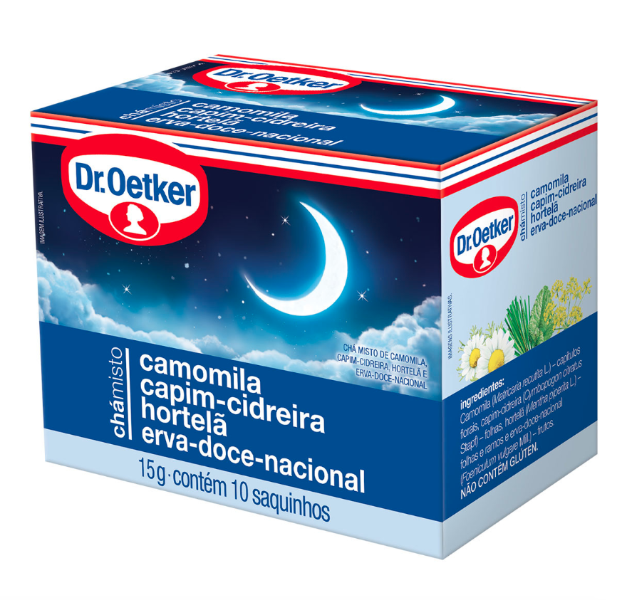 imagem de CHA DR.OETKER CAM CIDR HORT E.DOCE 15GR