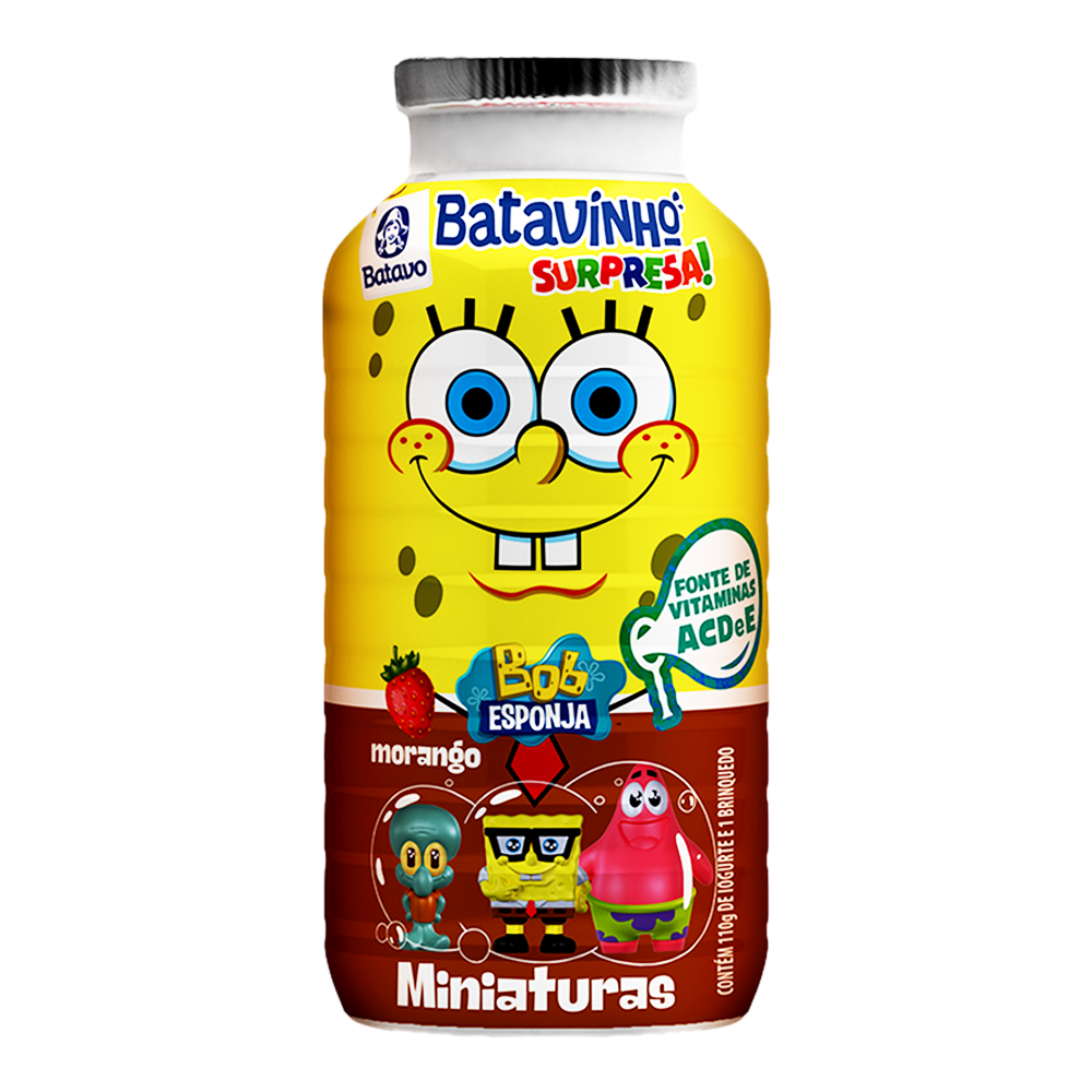 imagem de IOGURT BATAVINHO SURPRESA MORANGO BOB 110G