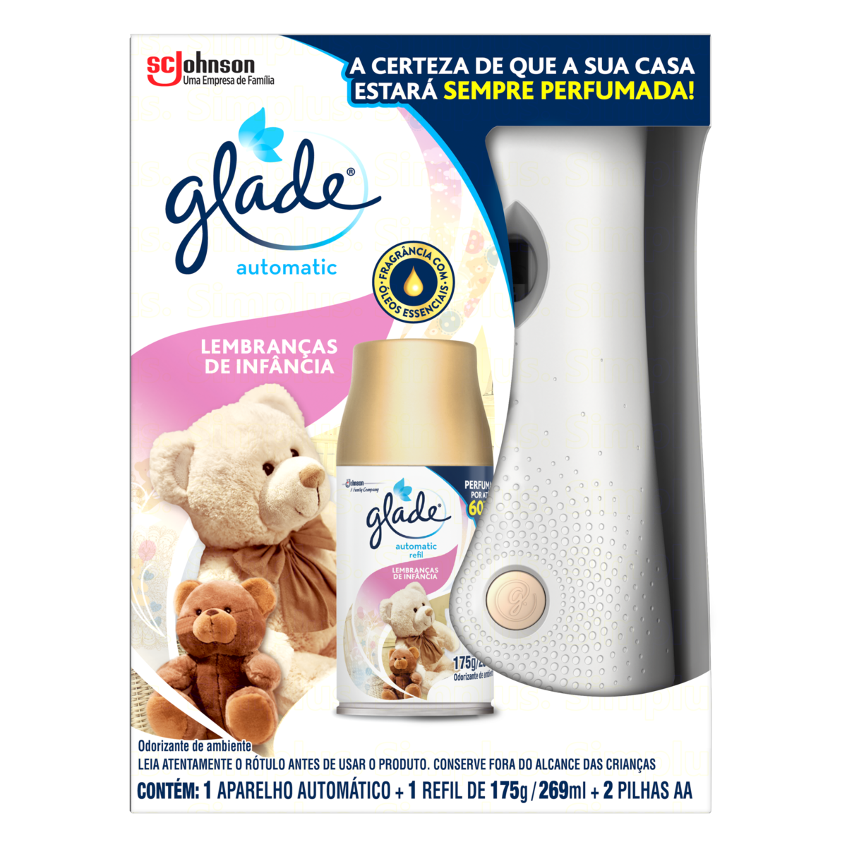 imagem de ODOR GLADE AUTOMATIC 3EM1 APAR LEMB 269ML