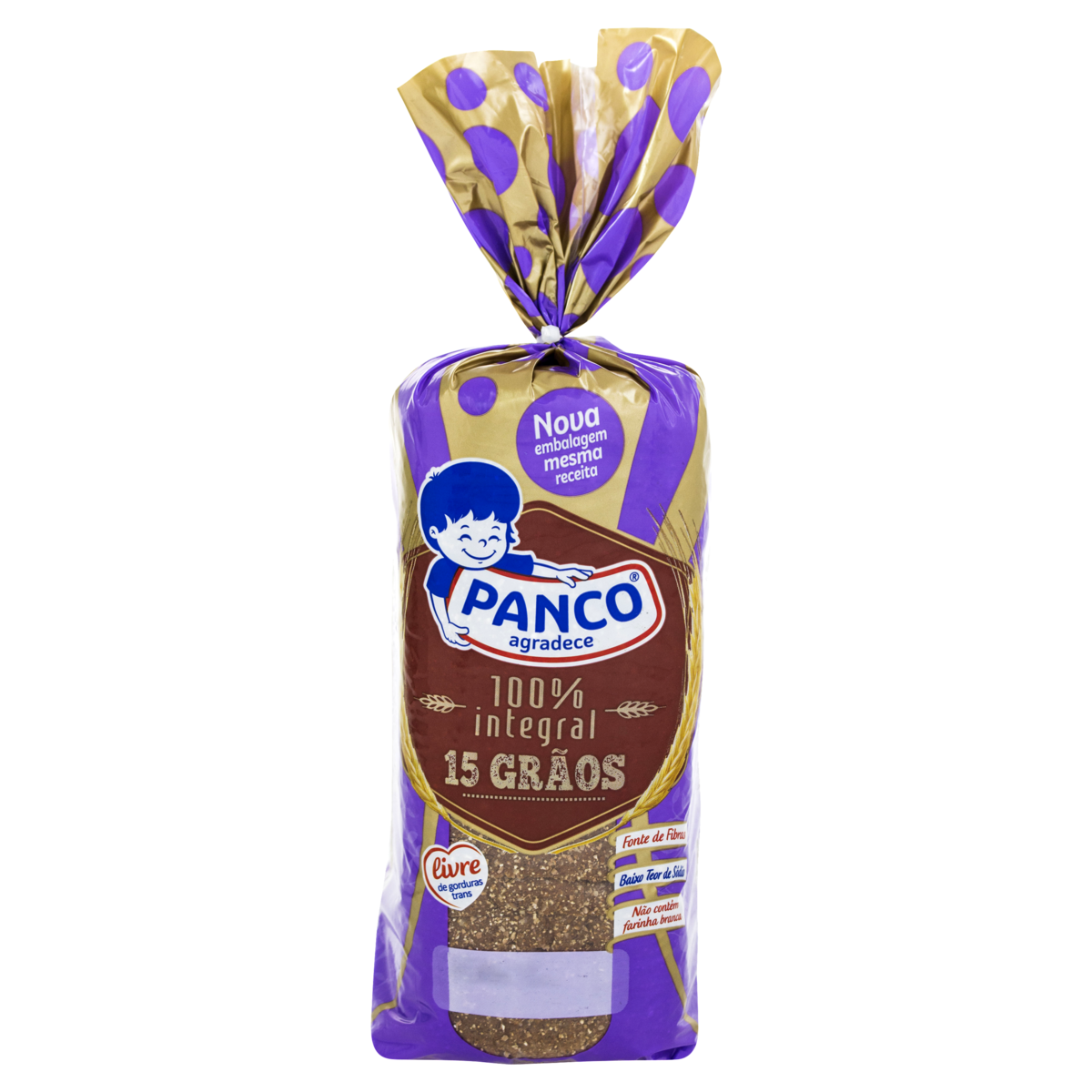 imagem de PAO PANCO 100% INTEGRAL 15 GRAOS 380G