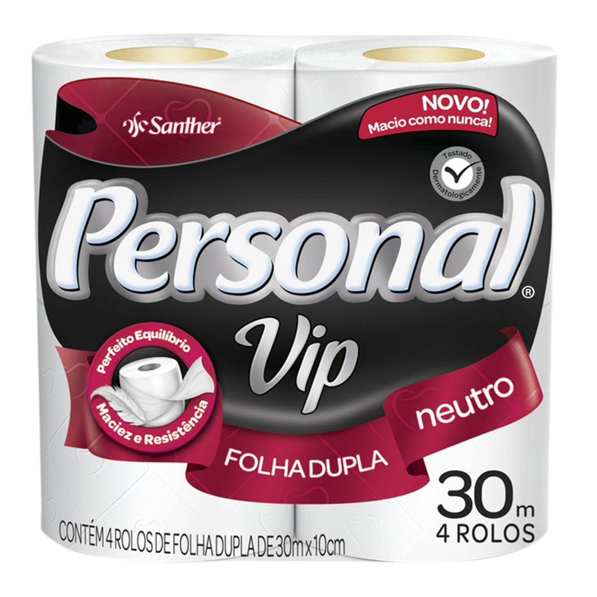 imagem de PAPEL HIG PERSONAL FOLHA DUPLA VIP NEUTRO 4X30M