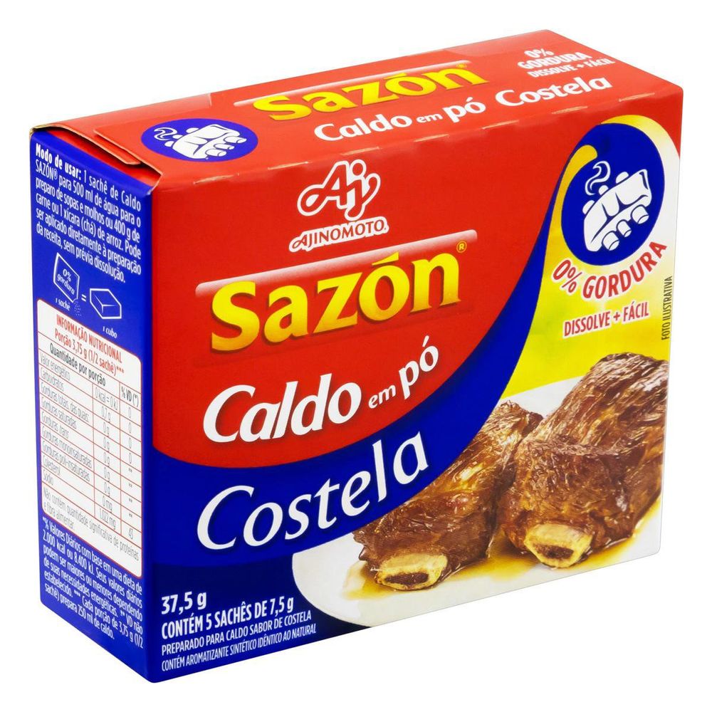 imagem de CALDO COSTELA SAZON 32,5GR