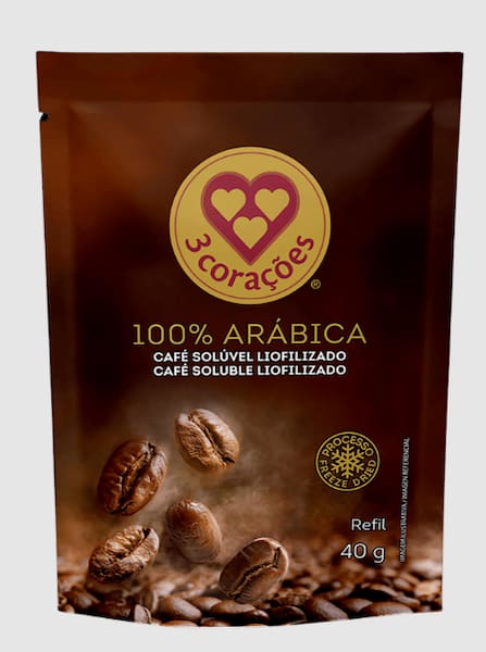 imagem de CAFE SOLUVEL 3CORACOES LIOF. 100 ARABICA REFIL 40G