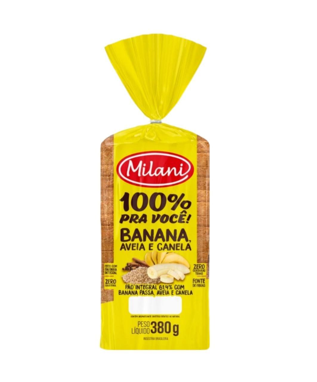 imagem de PAO MILANI INT BANANA AVEIA E CANELA 380G