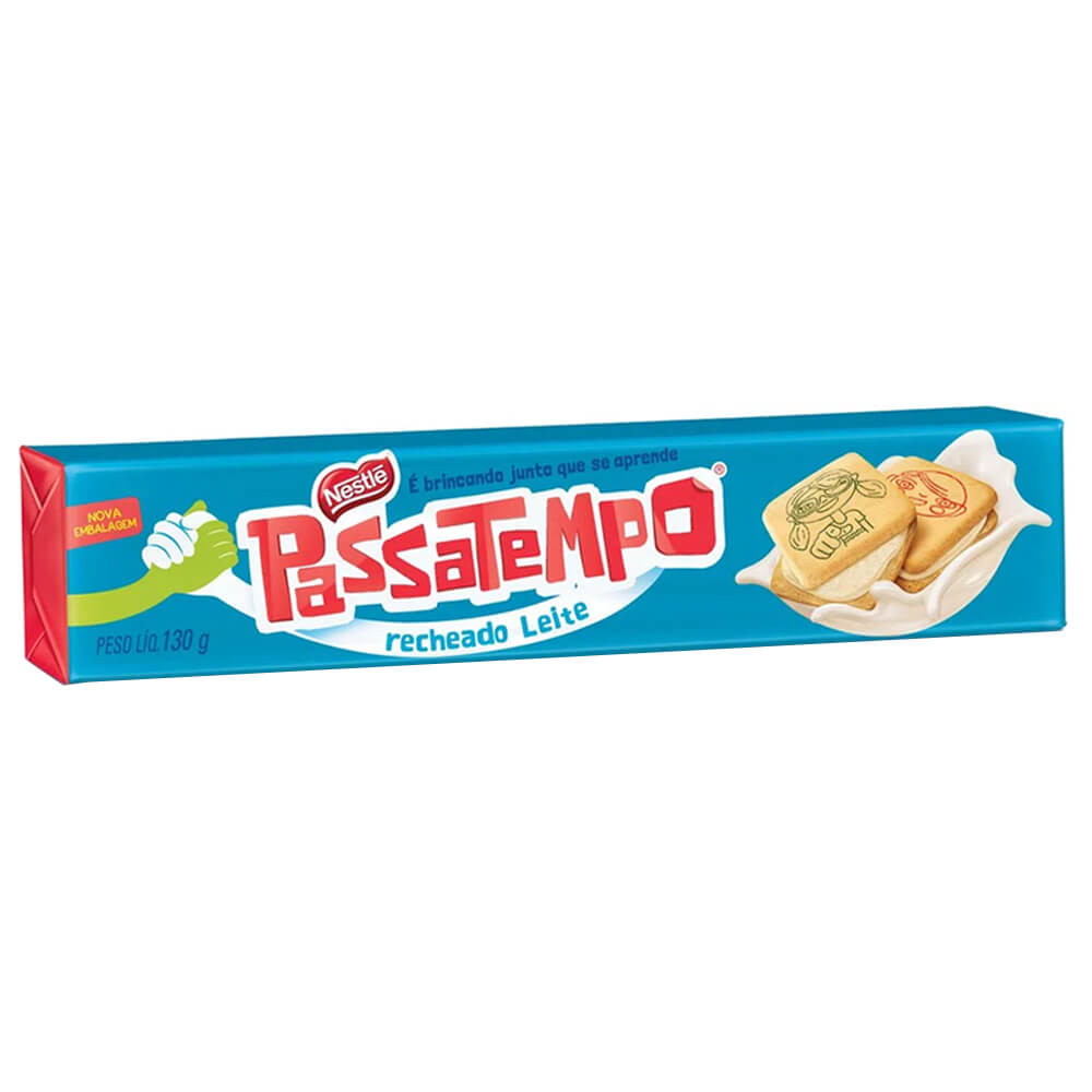 imagem de BISC PASSATEMPO 130G RECH LEITE