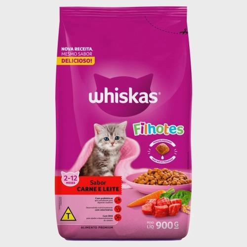 imagem de RACAO GATO WHISKAS SECO FILHOTE CARNE 900G