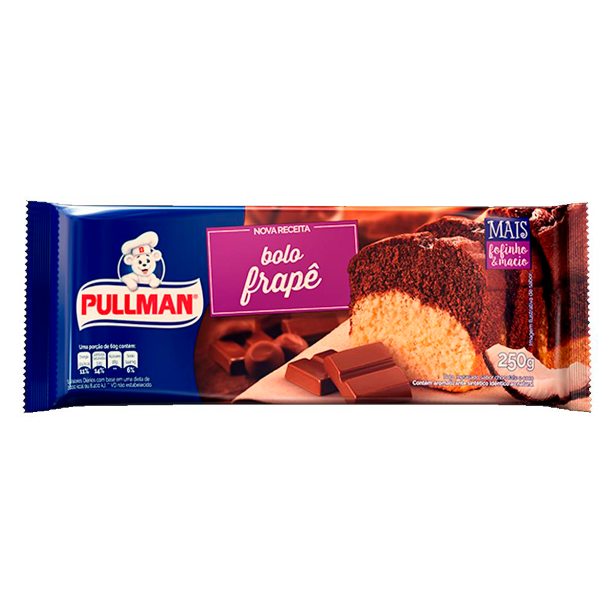 imagem de BOLO FRAPE CALIF.COCO CHOCO PULLMAN 250G