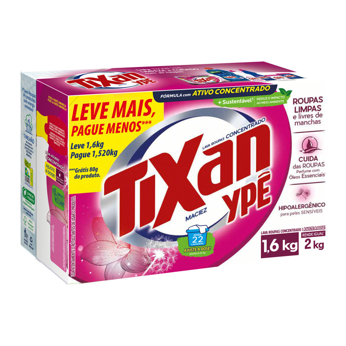 imagem de SABAO PO TIXAN YPE MACIEZ  CX 1,6KG