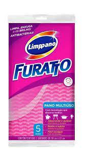 imagem de PANO MULTIUSO LIMPPANO FURATTO ROSA 5N