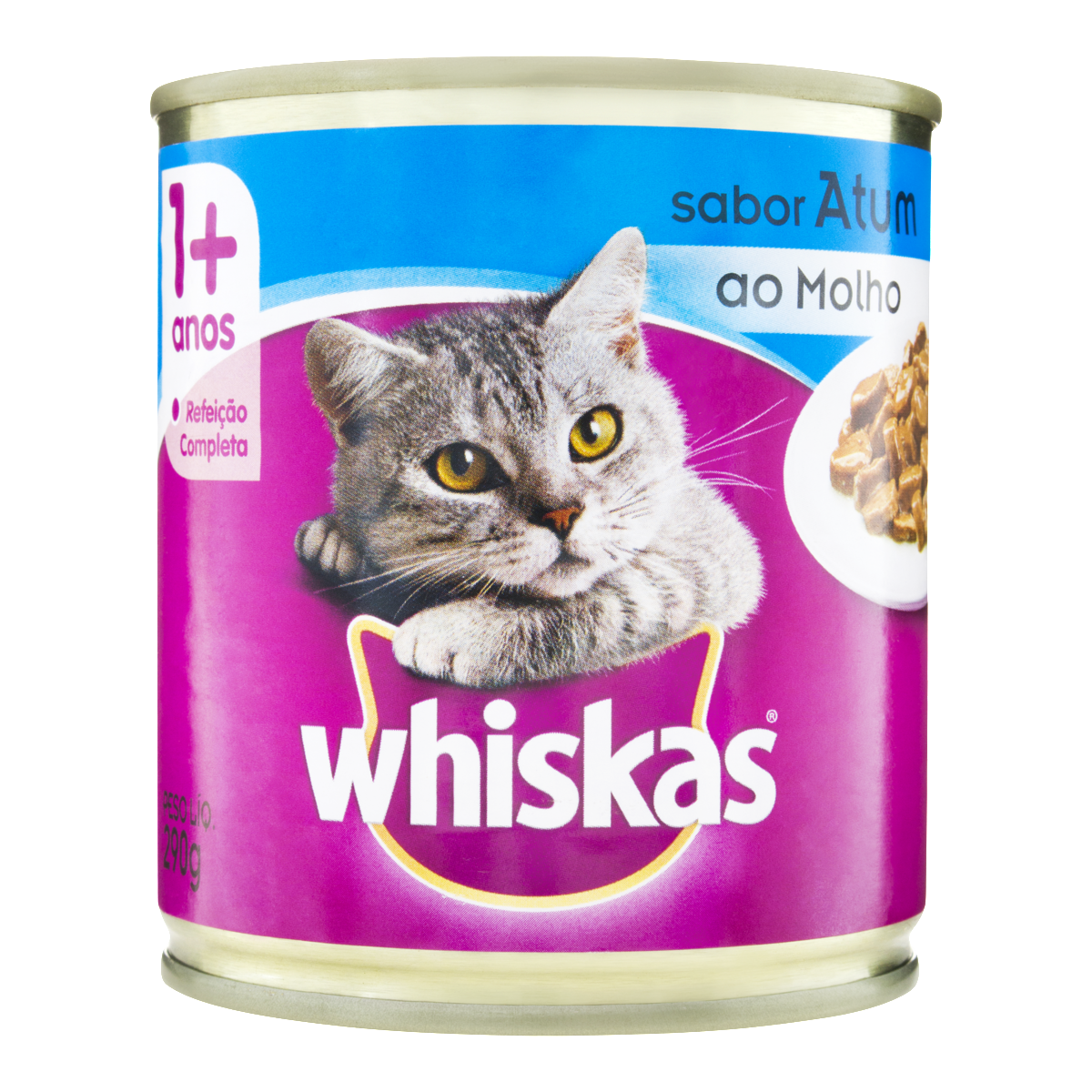 imagem de RACAO GATO WHISKAS ATUM LATA 290G