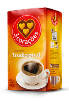 imagem de CAFE EM PO 3 CORACOES 500G VACUO TRAD