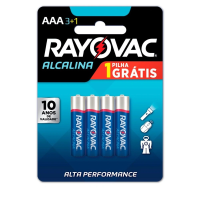 imagem de PILHA RAYOVAC ALCALINA PALITO AAA3+1