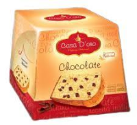 imagem de PANETONE CASA D OURO CHOCOLATE 400G