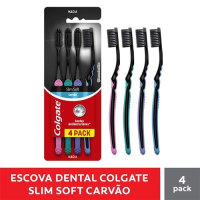 imagem de ESC DENT COLG SLIM SOFT BLACK PACK 4UN